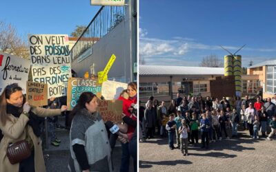 À St-Priest-en-Jarez comme à Villars, mobilisé contre la fermeture de classes