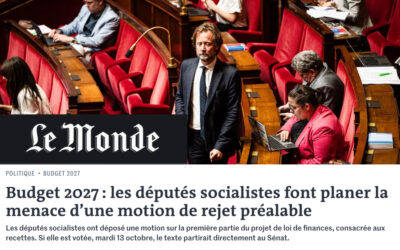 Budget 2027 : les députés socialistes font planer la menace d’une motion de rejet préalable (Le Monde)